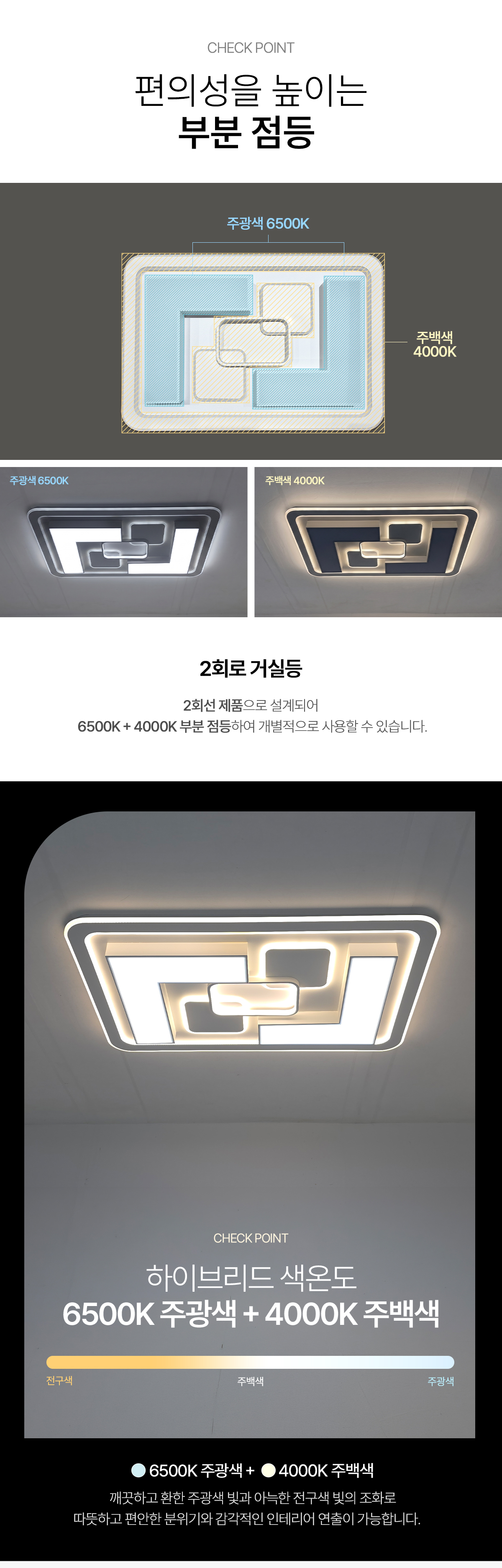 LED 코모스 거실등 190W 상세 이미지 3