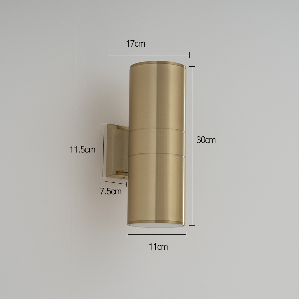 실린더 2등 골드 방수 외부 원통 벽등