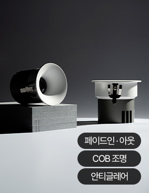 LED COB 페이드 다운라이트 2인치 3인치 8W/10W(페이드인아웃)