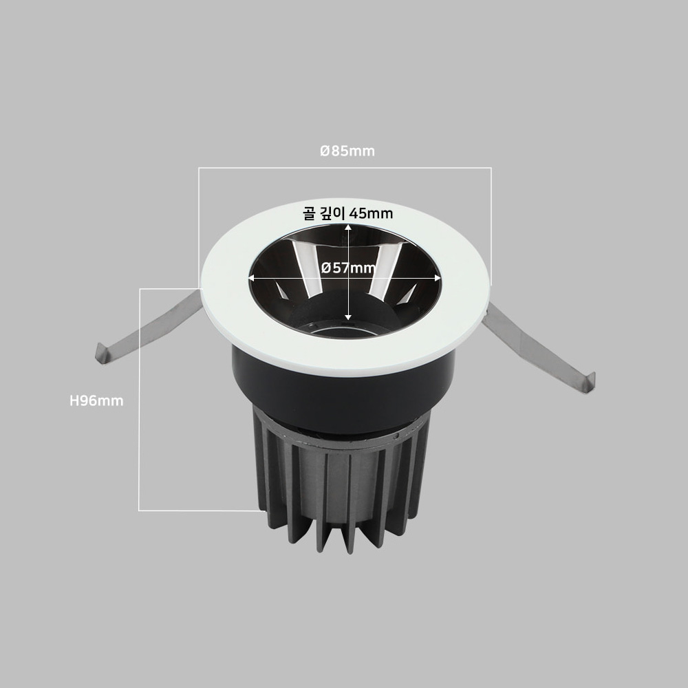 LED 퍼프 3인치 COB 일체형 다운라이트 8W