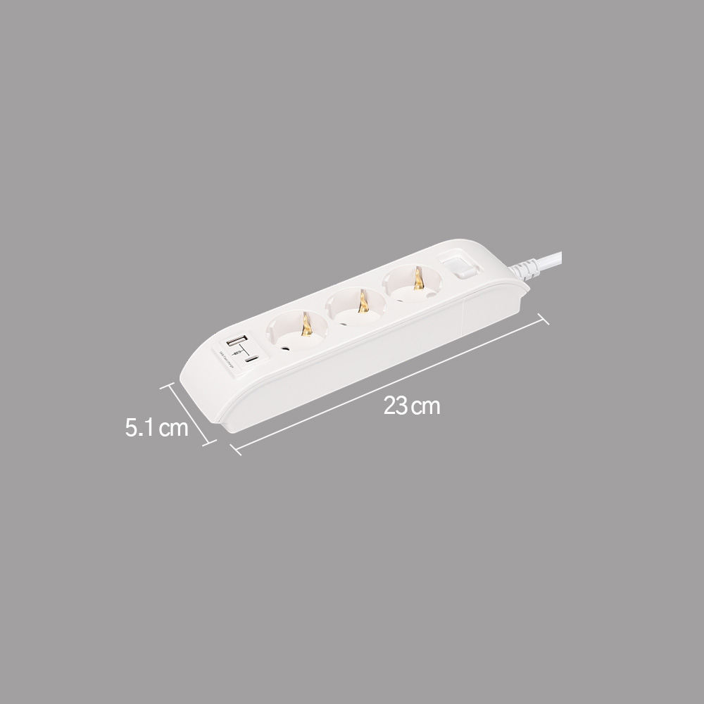 멀티코드 3구+USB 2구 (1.5M)