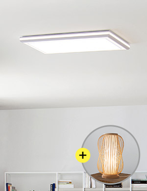 [단스탠드 증정] LED 비트인 아트솔 거실등 2등 75W