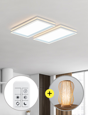 [단스탠드 증정] LED P타입 거실등 60W (브라켓 포함)